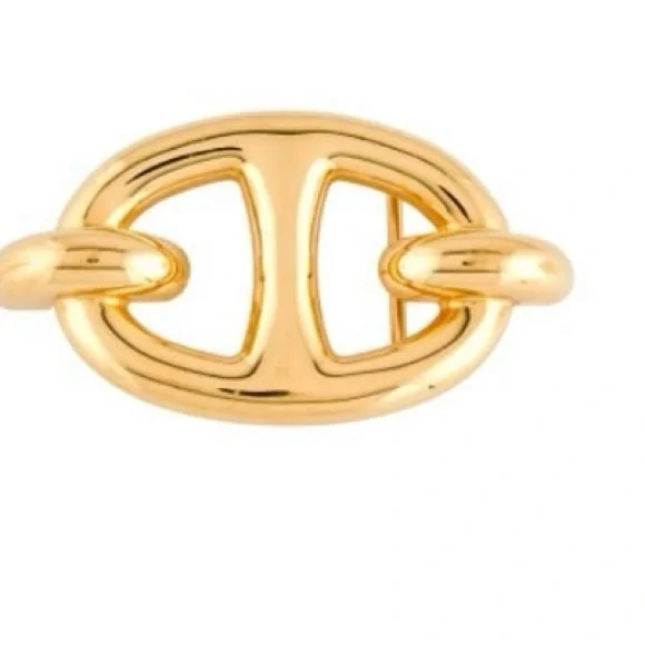 🌺RARE Hermes 24mm Chaine d’Ancre Gold Belt Buckle🌺 - Picture 3 of 6